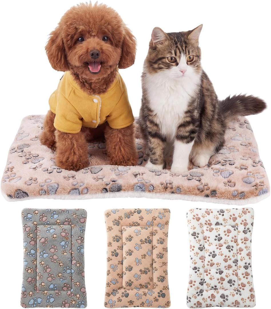 Dog Bed Mat Crate Pads for Dog Cages Washable Soft Breathable Comfortable Cozy Cage Cushion & Pet Sleeping Mattress for Small Dogs Cat Crate, Kennel, and Home Use
