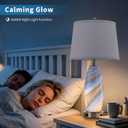 29" Modern Blue Lamps Set of 2 for Bedroom, Living Room & Bedside