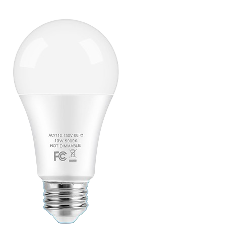 LED Light Bulbs, 100 Watt Equivalent A19, 13W 5000K Daylight White 1500 Lumens Non-Dimmable Bright E26 Edison Medium Screw Bulbs for Home Bedroom Kitchen Living Room Office Lamp, 2 Pack LED Light Bulbs, 100 Watt Equivalent A19, 13W 5000K Daylight White 1500 Lumens Non-Dimmable Bright E26 Edison Medium Screw Bulbs for Home Bedroom Kitchen Living Room Office Lamp, 2 Pack