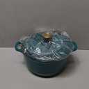Mueller DuraCast 6 Quart Enameled Cast Iron Dutch Oven Pot with Lid, Heavy-Duty, Oven Safe up to 500 F & Across All Cooktops, Wedding Registry Ideas & Gifts, Emerald