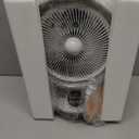2 in 1 Heater Fan Combo, 1500W Portable Space Heater with Adjustable Thermostat, Electric Cooling Fan with Oscillating, Overheat & Tip-Over Protection, Ideal for Home & Office Use