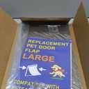 2 Pack Large Dog Door Replacement Flaps with Screws & Washers, Compatible with Petsafe Freedom Doggie Doors PAC11-11039 10 1/8" X 16 7/8" Weather Resistant Flexible (without Bracket-Smoky Translucent)