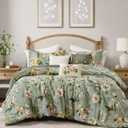 Madison Park Reversible Vintage Floral Comforter Set, 7PC King Bedding Set