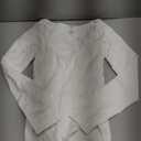 CYDREAM Long Sleeve Bodysuits for Women - Square Neck Shapewear Bodysuit Tops Going Out Body Suits Shirt Leotard (Medium, White)