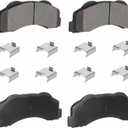 ILONPA Front Semi-metallic Disc Brake Pads Set for Ford F150 Expedition 2010-2021, for Lincoln Navigator 2010 2011 2012 2013 2014 2015 2016 2017 2018 2019 2020 2021, 4PCS(With Hardware)