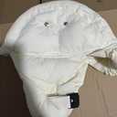 2 x Women Winter-Warm Down-Trapper-Caps Cold-Weather Earflap-Hats Inner-Caps Puffy-Lightweight Balaclava-Caps Medium (Beige)