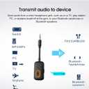 5.4 Aux Bluetooth Adapter, Noise Cancelling 3.5mm AUX Bluetooth Car Adapter, Wireless Audio Receiver for Home Stereo/Wired Speaker, 12H Battery Life