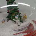 68 Inch Festive Musical Christmas Street Lamp Post with Snow Globe Lantern-Red