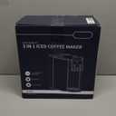 Hot & Iced Coffee Maker with Bold Setting, Single Serve Coffee Maker for K Cup and Grounds, 6-14 Oz Brew Sizes, 50 Oz Removable Water Tank, One Cup Coffee Machine with Reusable Filter, White (Ivory)