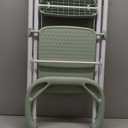 HBTower Kids Step Stool 2 Steps, Toddler Tower for Kitchen Counter Learning, Toddler Kitchen Stool Helper with Anti-Drop Safty Railing Kids Standing Folding Stepper, Green