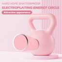 KHTO Kettlebells Fitness Exercise-Pink Strength Training Kettlebell Sets,Dumbbell Weights for Home Gym Equipment, 15LB