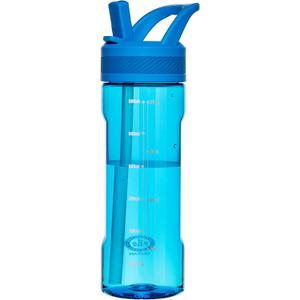 OLDLEY 20oz Kids Water Bottle with Straw, BPA-Free Tritan Water Bottle for School, Leakproof Clear Water Bottle with One Click Open, Measurement Scale, Cup Holder Friendly for Boys Girls,Blue