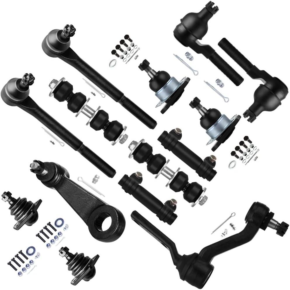 14pc Set 4WD Front Suspension Kit Ball Joint Sway Bar Tie Rod End Adjusting Sleeve Replacement 1995-1998 For Chevy S10 Blazer For GMC Sonoma Jimmy