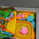 Dreamon Beach Toys for Kids 3-10, Collapsible Sand Toys Include 3 Pack Foldable Buckets with Mesh Bag, 24 PCS Beach Mold and Shovels Molds, Travel Sandbox Beach Toys for Toddler