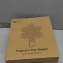 Brightown Christmas Tree Topper with Built-in 3D Glitter Led Snowflake Projector Lights, Gold Hexagonal Snowflake Tree Toppers Christmas Decorations Indoor for Xmas New Year Party Holiday