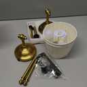 KDG Cordless Wall Sconces Set of 2, Small Wireless 5200mAh Rechargeable Battery Fabric LED Wall Lamps, Portables Lightings for Wall Painting, Living Room, Bedroom, Hallway, Gifts, Night Light (Gold)