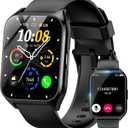 Smart Watch, 1.85"HD Smartwatches for Men Women (Answer/Make Calls), 100+ Sport Modes with Fitness Tracker Watch, Heart Rate/Sleep Monitor, IP68 Waterproof Activity Tracker, Smartwatch for Android iOS (Black)