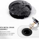 GAGALIFE 8 Inch Waterfall Bathroom Faucets - 3 Hole Widespread Bathroom Faucet with Pop-up Drain, Bathroom Sink Faucet, Modern Vanity Sink faucets with Supply Lines, Matte Black, JJL-3JT-PB-B-DXS-X