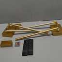 Battery Operated Wall Sconces Set of Two: Dimmable Wireless Wall Lights with Remote, 31.5inch LED Rechargeable Sconces, 360 Lighting Wall Scone Decor for TV, Mirror, Bedroom, Living Room(Gold) (2Pack)