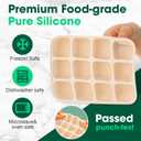 Mimorou 3 Pack Baby Food Freezer Tray with Lids 2.8 oz x 12 Cups Silicone Baby Food Storage Container Ice Cube Freezer Molds for Homemade Vegetable Fruit Purees Snack(12 Cups,Purple, Pink, White)