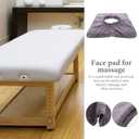 FOMIYES Breathable Massage Table Cover with Face Hole for Spa and Beauty Salon Soft Microfiber Sheets for Esthetician Bed Comfortable Multi-Functional Massage Bed Cloth 15.75X15.75 Inc
