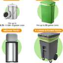 (Include 100+25 Bonus Bags) GreFusion Compostable Bags 1.2-1.6 Gallon,Fits 0.75,1,1.2,1.3,1.8 Gallon Countertop Bin,Certified by BPI,ASTM D6400 and OK Compost,125Count (100 + 25 Extra)