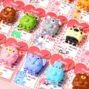 24PCS Valentines Day Cards for Kids School Classroom with 3D Animal Pop Suction Toys Valentine Day Exchange Gifts Bulk Fidget Toys for Toddlers Boys Girls Valentine's Party Favors Goodie Bag Stuffers