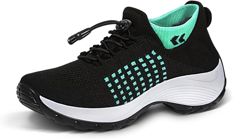 STUNAHOME Orthopedic Sneakers Breathable Women Walking Shoes Slip on Trainers Women's Comfortable Casual Ladies Athletic Shoe Thick Bottom, SIze 40