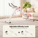 DUMOS Ab Workout Equipment for Home Gym, Exercise Machine Abs Trainer, Full Body Fitness System Adjustable for Abdominal Stomach Training, LCD Display, Knee Protection