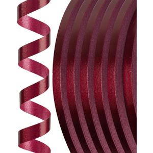PartyWoo Burgundy Curling Ribbon - 600 Yards (6 Rolls, 100 Yards/Roll) for Balloons, Craft, Gift Wrapping, Wedding, Florist