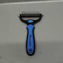 Dematting and Deshedding Comb for Dogs and Cats Grooming Tool - Mat Remover - Safe Detangler for Matted Fur Hair - Double Sided Undercoat Deshedder Brush