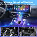 Wireless CarPlay Adapter for Apple iPhone & Android Auto, Wireless Adapter 2026 Upgraded Mini Bluetooth CarPlay 2-in-1 Car Audio & Video Accessories, Compatible with iOS 10+ Android 11+