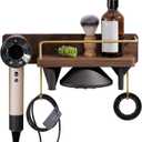 for Dyson Supersonic Hair Dryer Wall Mount Stand Holder, Blow Dryer Accessories and Attachments Organizer Storage Rack, Wood
