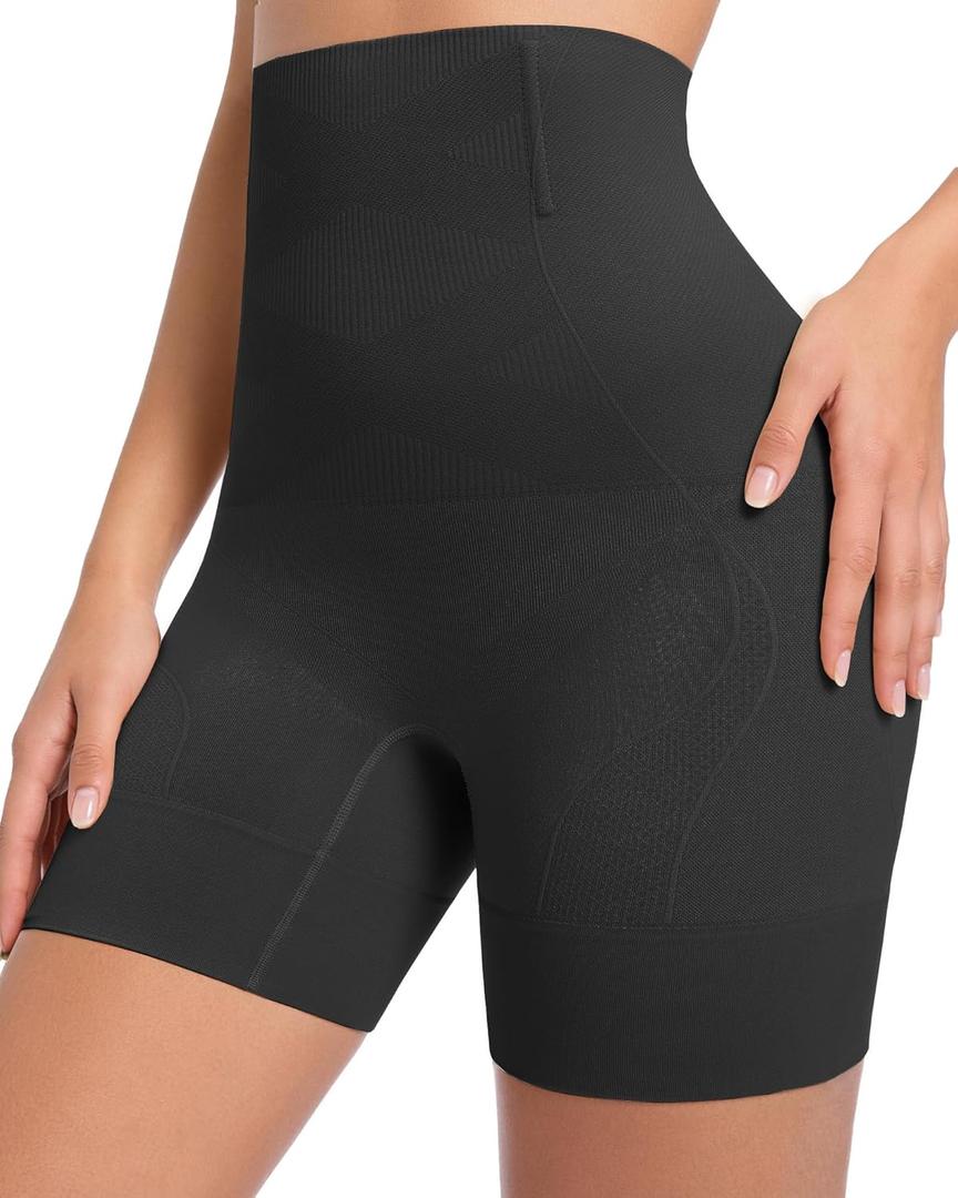 Tummy Control Shapewear for Women Seamless High Waist Shaper Shorts Butt Lifting Thighs Slimmer for Under Dress (Small, C#black-1pack)