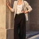 Cicy Bell Womens Casual Blazers Open Front Long Sleeve Work Office Suit Jackets Blazer (Beige, S)