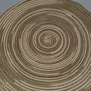 SHACOS Round Placemats Set of 6 Washable 15 inch Variegated Braided Round Place Mats Kitchen Table Mats (Rainbow Brown, 6)