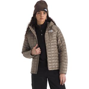 The North Face womens Thermoball Hooded Jacket (XXL, Mocha Brown)