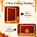 GlikCeil Wooden Pooja Mandap Backdrop Stand DIY Temple Puja Mandir Frame