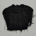 Womens Sexy Fringed Stretchy Floral Lace High Neck Leotard Bodysuit Clubwear (Medium, Black)