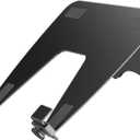 Ergounion Laptop Tray for Monitor Arm - VESA Mount 100x100mm, Laptops up to 17.3in & 28.6lbs - Notebook Tray Office Desk Accessories - Black