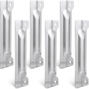 Landhoow 6 Pcs 3" x 11" Latch Guard Plate Cover Electroplated Carbon Steel Door Latch Cover Latch Protector Door Security Strike Plate Against Forced Entry Easy to Install for Outswinging Doors