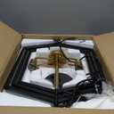 Lanhall 4-Light Dining Room Light Fixture Over Table Black Farmhouse Chandelier Metal Modern Pendant Light for Kitchen Island Dining Room Living Room Foyer Entryway-Brushed Brass