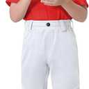 2T Youth Toddler Boys Baseball Pants - Kids Gilrs Tee Ball Softball Football Pants with Belt Loop UPF50+ (01-white)