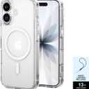 PAUL B for 2025 iPhone 17 Case (Compatible with MagSafe) Military Grade Drop Protection(Drop Tested up to 13FT) Anti Yellowing | Magnetic Rugged Shockproof Phone Cover (Clear, iPhone 17)