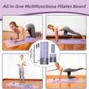 Pilates Reformer Board, Foldable Pilates Reformer Kit,Portable Pilates Machine for Women GirlsAll-in-1 Multi-Purpose Abs Core Pilates Equipment Workout for Home Office Indoor