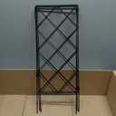 YARNOW Foldable Metal Garden Trellis for Climbing Plants, 23.6 x 20.8 Inch, Wrought Iron Vine Plant Support, Black