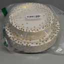 Lullaby 120PCS White Paper Plates, Disposable Gold Paper Plates, 60pcs Dinner Plates 9"60pcs Dessert Plates 7", Party Plates with Golden Dot for Birthday, Gathering and Graduation