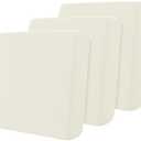 Hokway Stretch Couch Cushion Covers, 3 Piece Individual Sofa Cushion Slipcovers，Jacquard Sofa Seat Slipcover Set, Non-Slip Protector for Cushion (Creamwhite,Small-3PC)