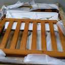Fully Assembled Walnut Bamboo Folding Luggage Rack for Guest Room, 26.75" Folding Suitcase Stand with Removable Laundry Bag & Storage Shelf, Heavy Duty Foldable Luggage Stand for Bedrooms, Hotels, Airbnbs Holds 215lb