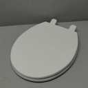 KOHLER 20110-0 Brevia, Slow Close Toilet Seat, Elongated Toilet Seat, Grip-Tight Bumpers Quick-Attach Hardware, White